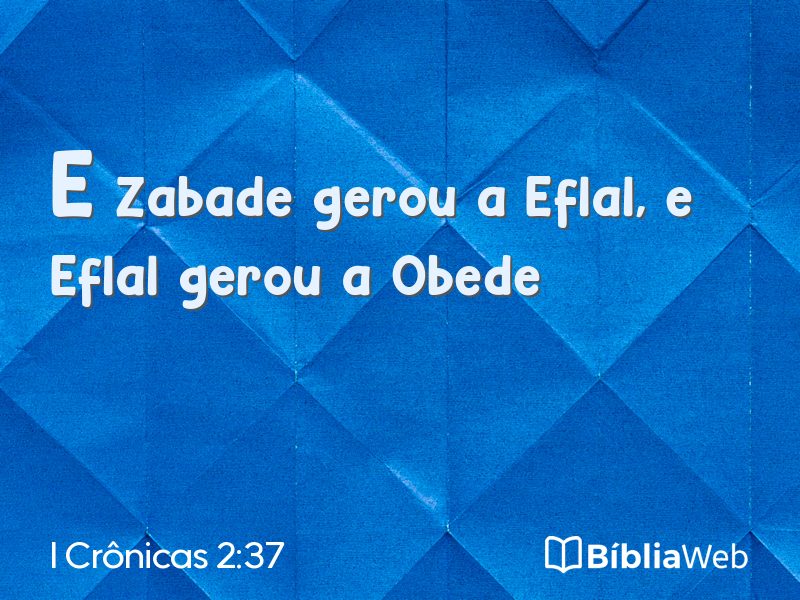 I Crônicas 2:37 em imagem para compartilhar
