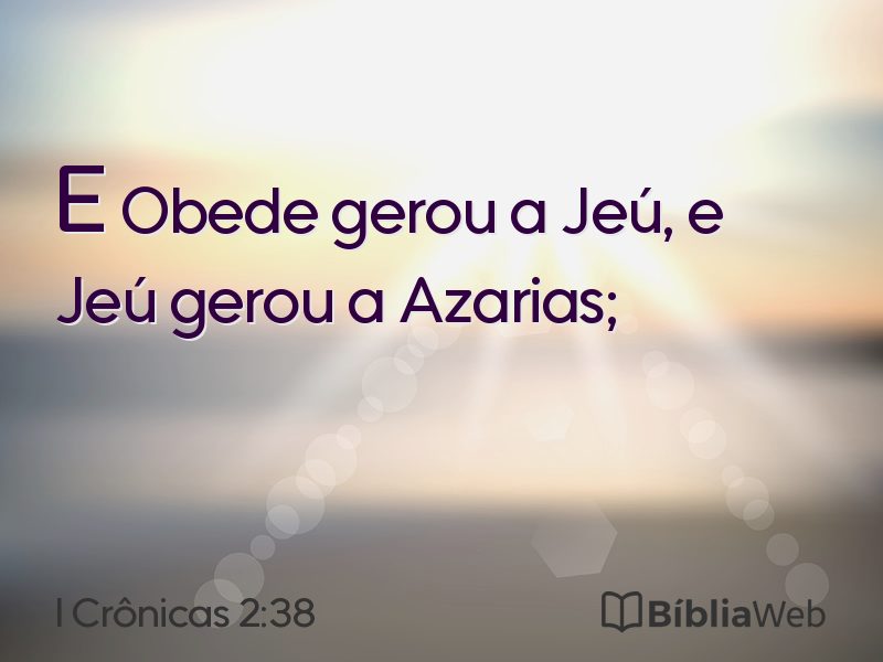 I Crônicas 2:38 em imagem para compartilhar