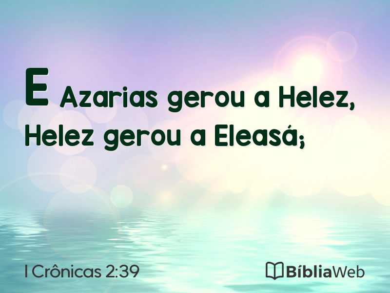 I Crônicas 2:39 em imagem para compartilhar