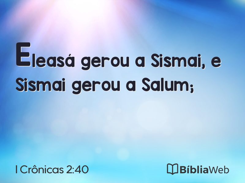 I Crônicas 2:40 em imagem para compartilhar