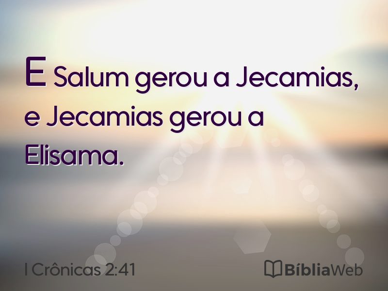I Crônicas 2:41 em imagem para compartilhar