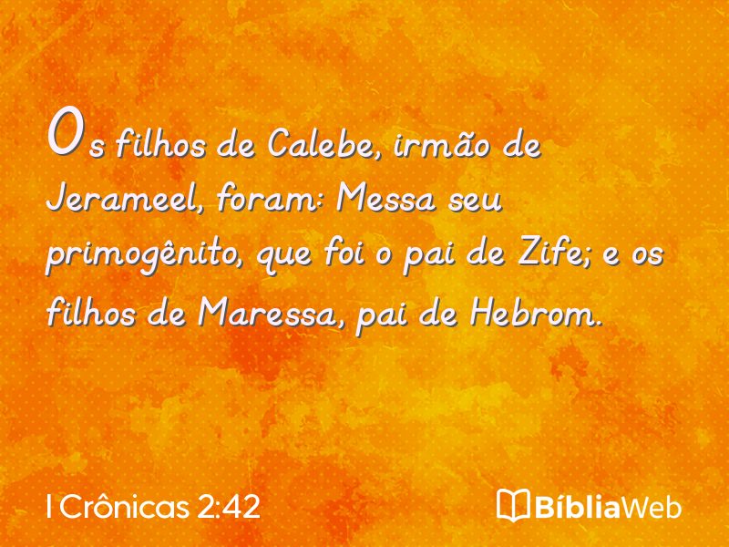 I Crônicas 2:42 em imagem para compartilhar