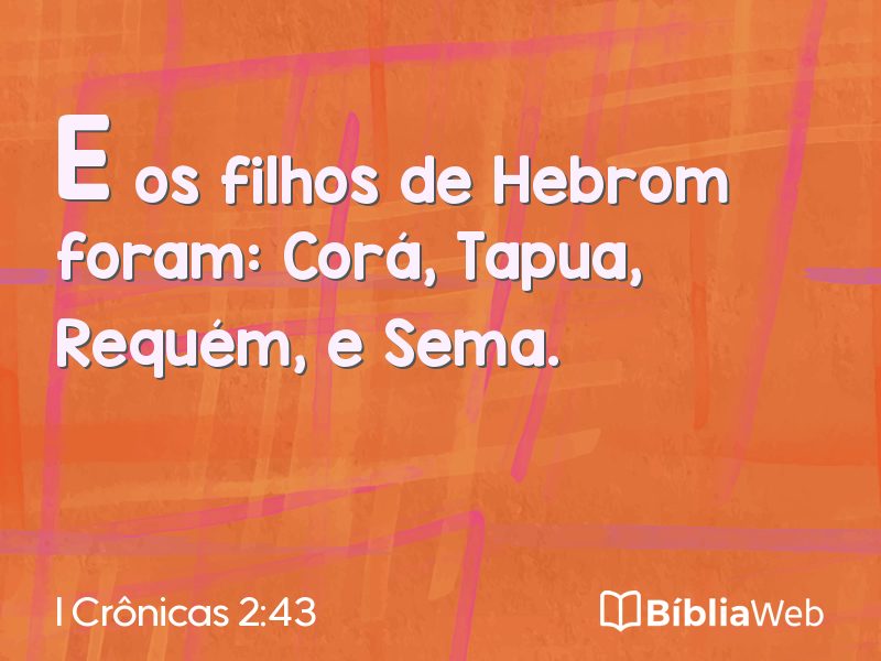 I Crônicas 2:43 em imagem para compartilhar