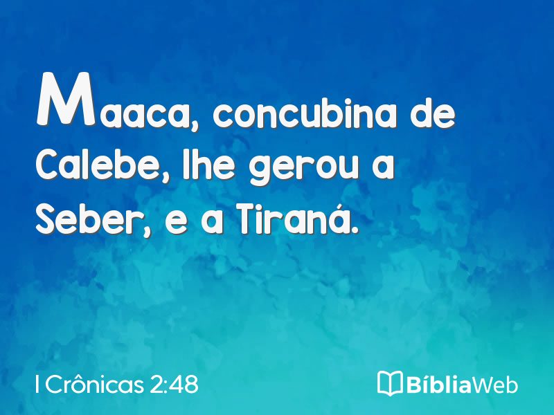 I Crônicas 2:48 em imagem para compartilhar