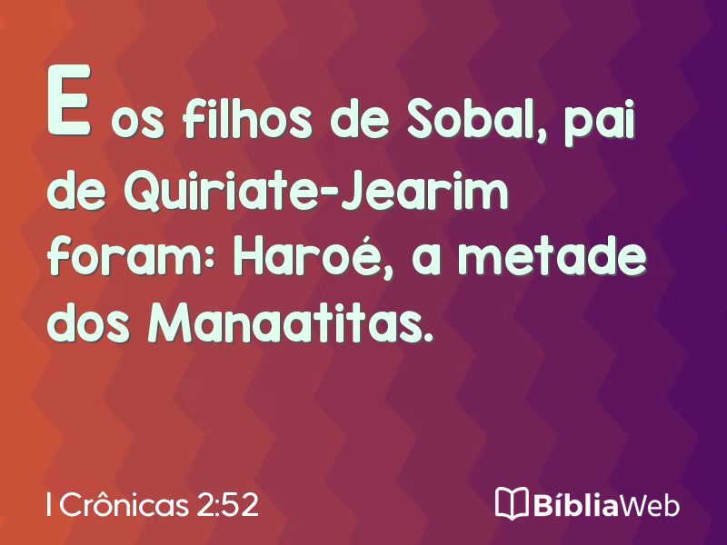 I Crônicas 2:52 em imagem para compartilhar