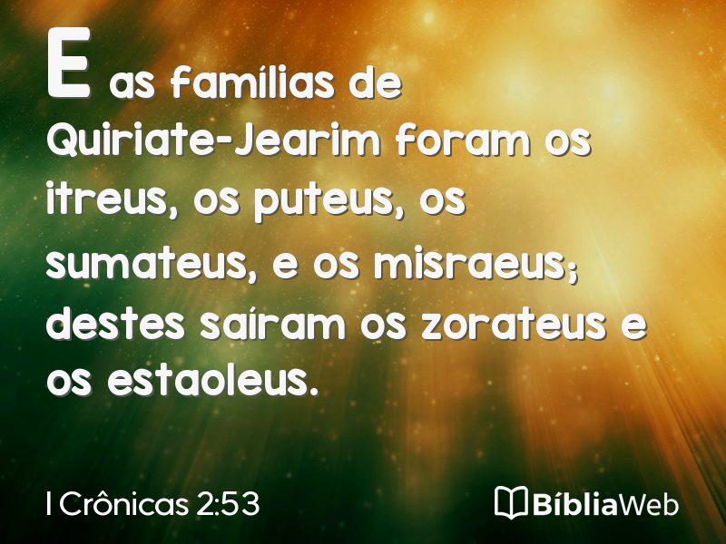 I Crônicas 2:53 em imagem para compartilhar