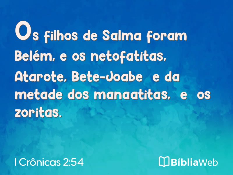 I Crônicas 2:54 em imagem para compartilhar