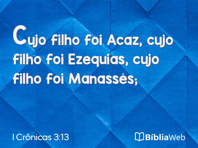 I Crônicas 3:13 em imagem para compartilhar