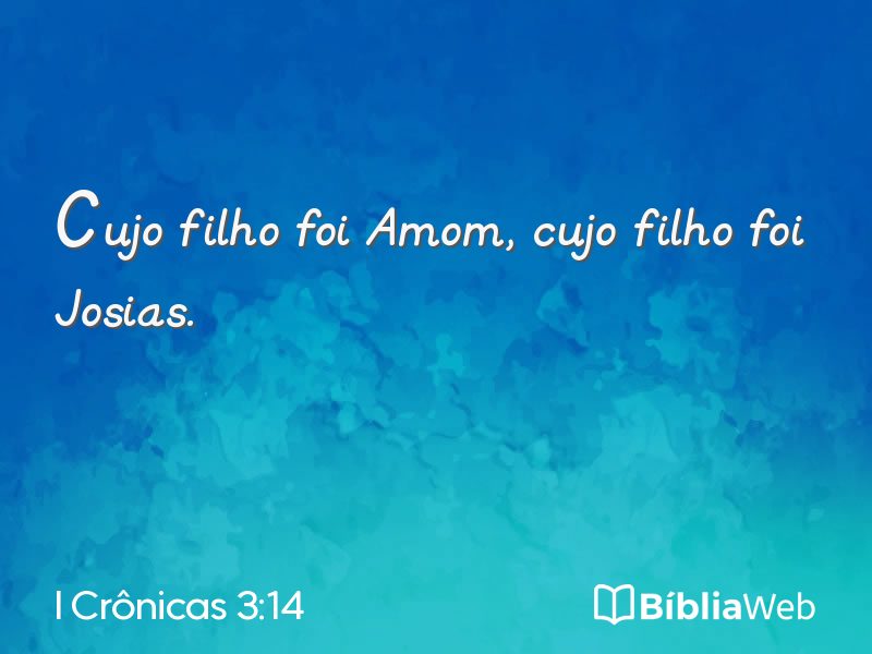 I Crônicas 3:14 em imagem para compartilhar