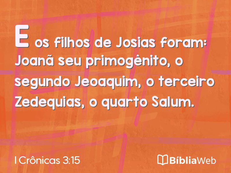 I Crônicas 3:15 em imagem para compartilhar