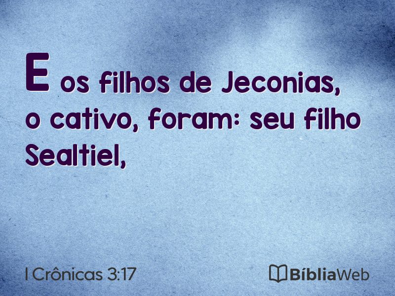 I Crônicas 3:17 em imagem para compartilhar