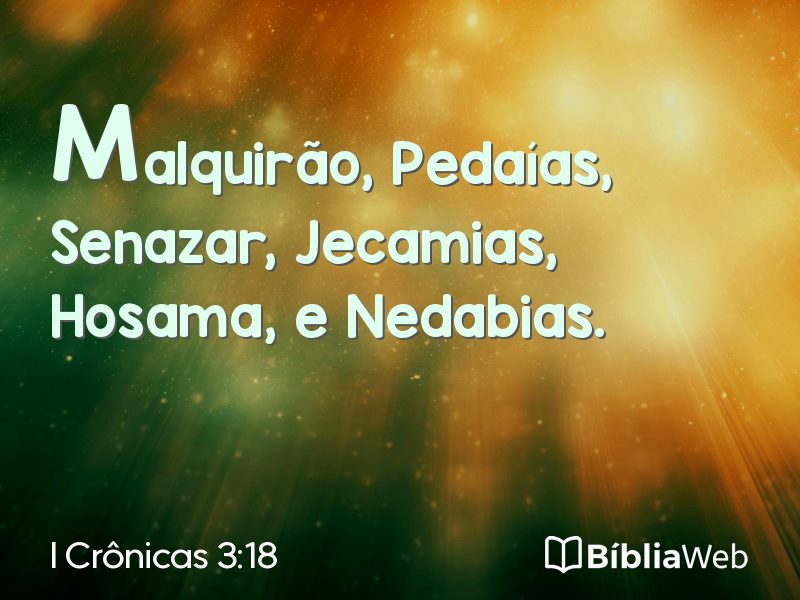 I Crônicas 3:18 em imagem para compartilhar
