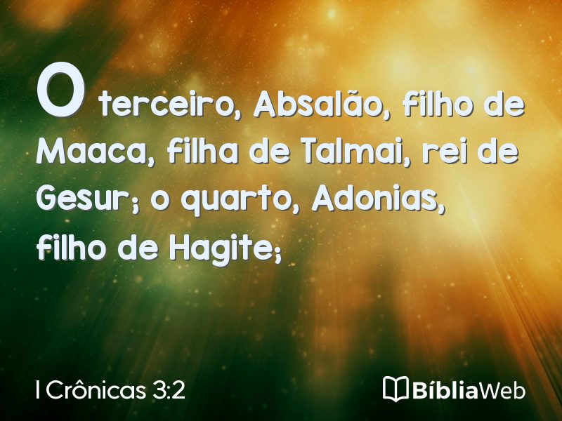 I Crônicas 3:2 em imagem para compartilhar