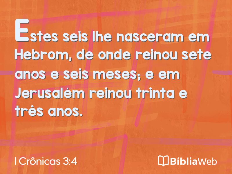 I Crônicas 3:4 em imagem para compartilhar