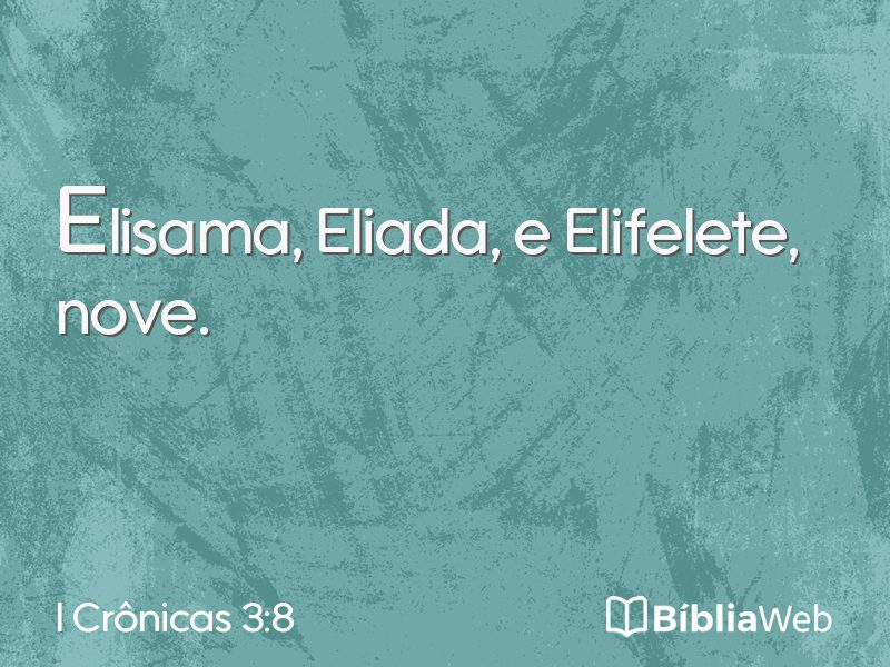 I Crônicas 3:8 em imagem para compartilhar