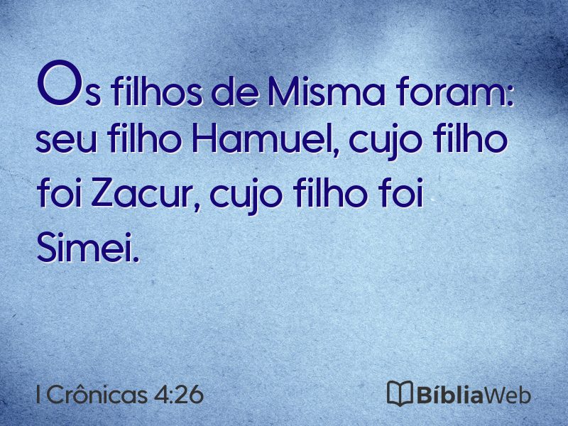 I Crônicas 4:26 em imagem para compartilhar