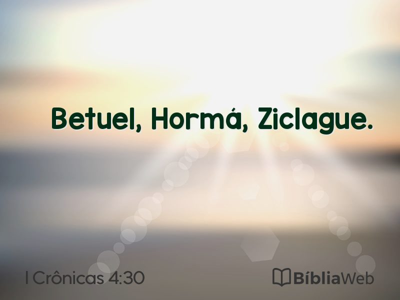 I Crônicas 4:30 em imagem para compartilhar