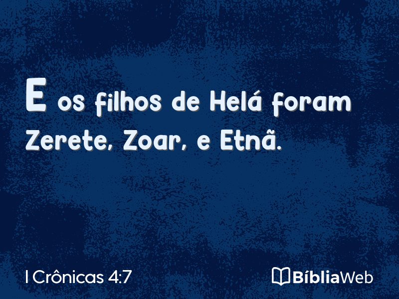 I Crônicas 4:7 em imagem para compartilhar