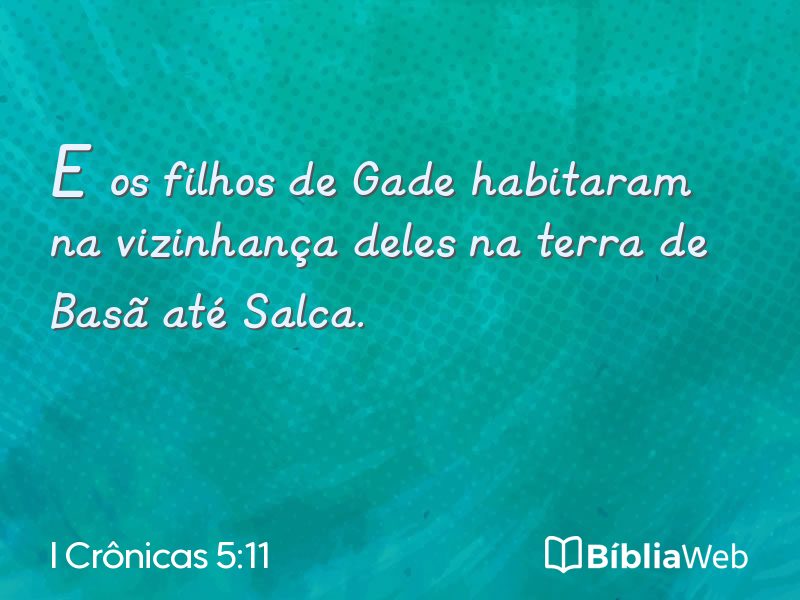 I Crônicas 5:11 em imagem para compartilhar