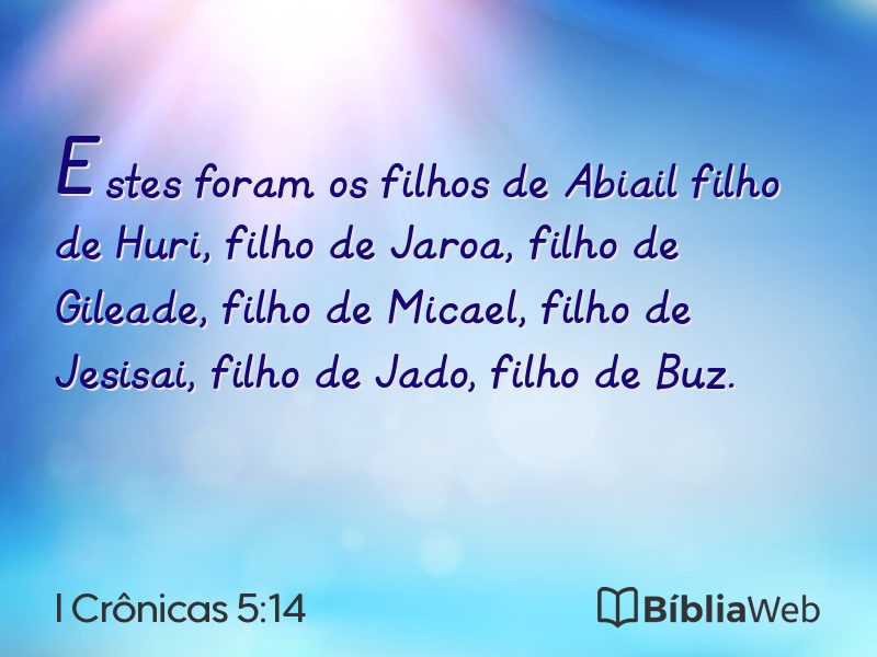 I Crônicas 5:14 em imagem para compartilhar
