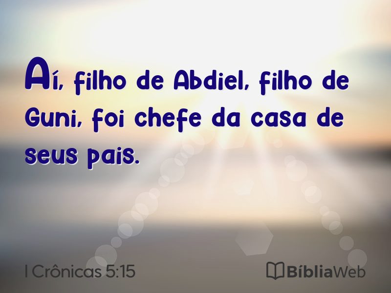 I Crônicas 5:15 em imagem para compartilhar