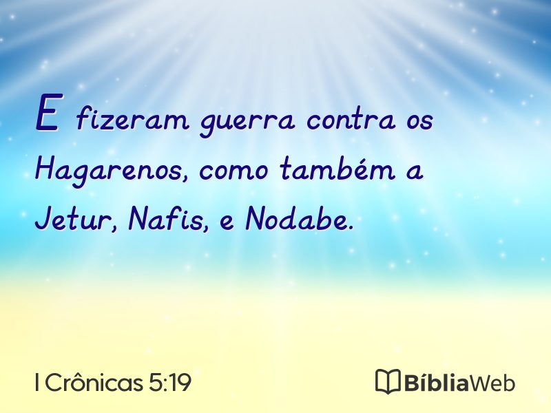 I Crônicas 5:19 em imagem para compartilhar