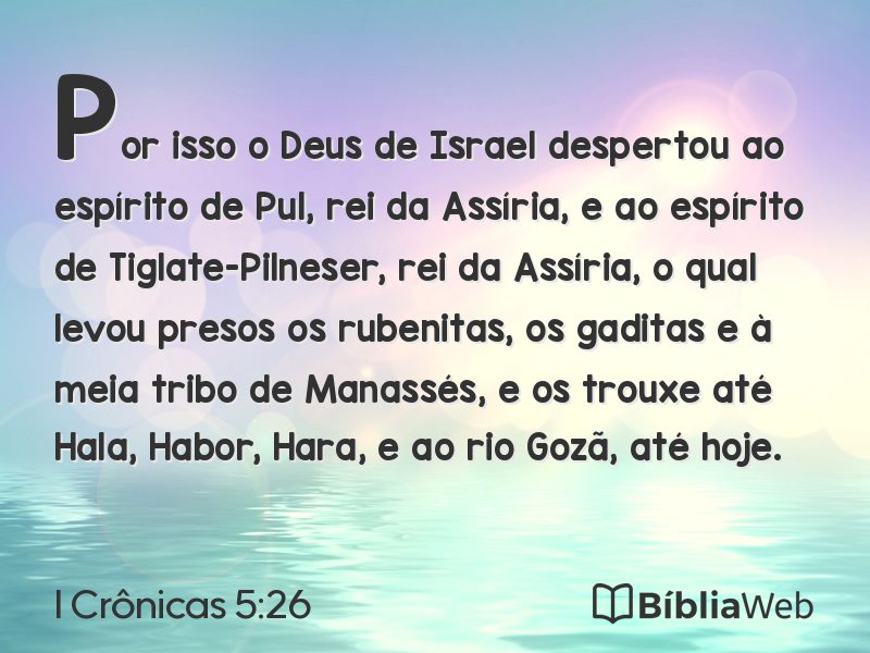 I Crônicas 5:26 em imagem para compartilhar