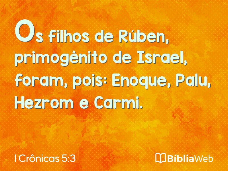 I Crônicas 5:3 em imagem para compartilhar