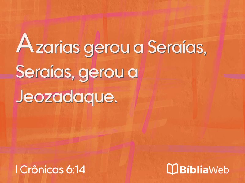 I Crônicas 6:14 em imagem para compartilhar