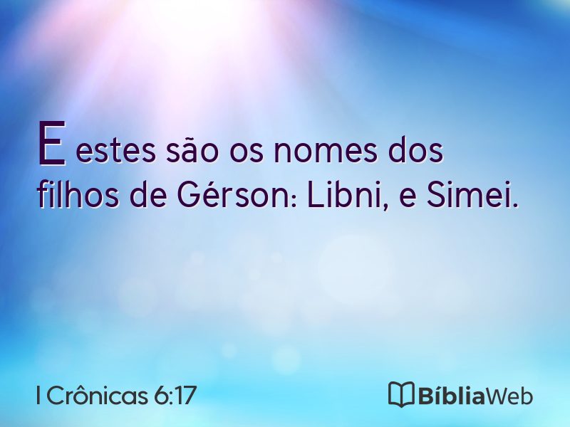 I Crônicas 6:17 em imagem para compartilhar