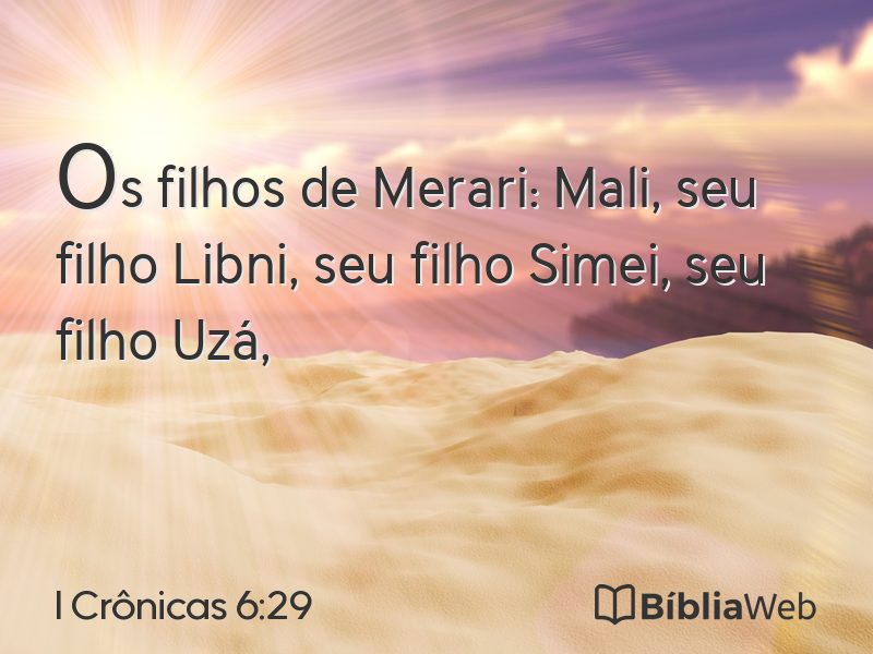 I Crônicas 6:29 em imagem para compartilhar