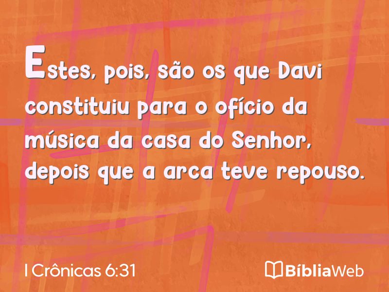 I Crônicas 6:31 em imagem para compartilhar
