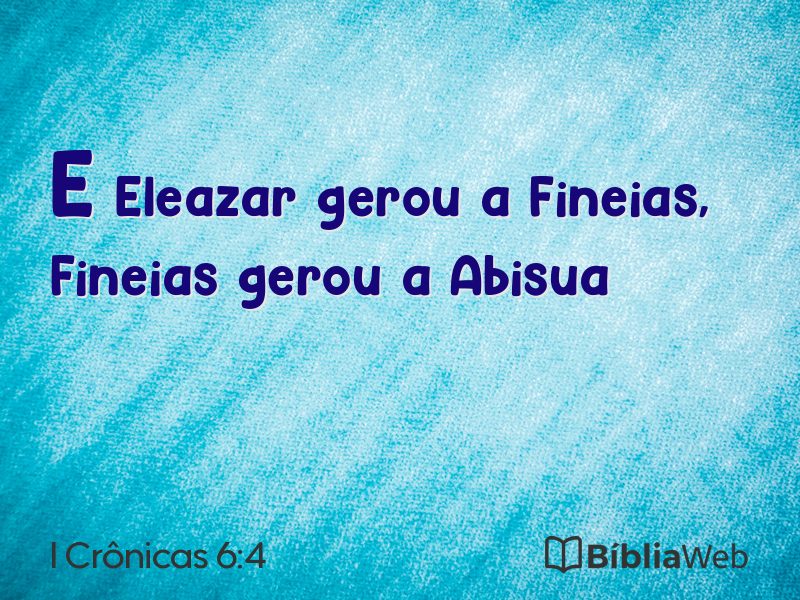 I Crônicas 6:4 em imagem para compartilhar