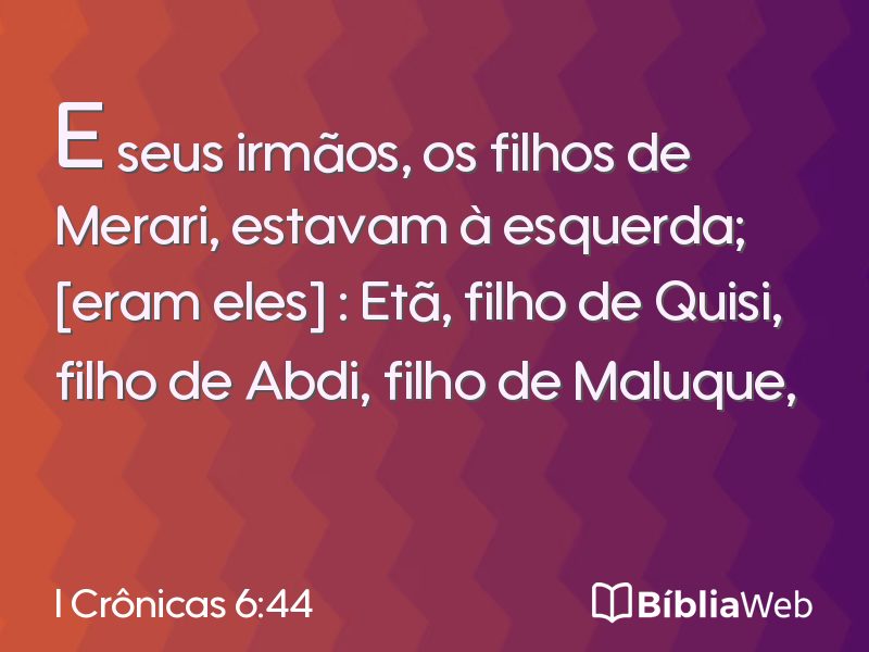 I Crônicas 6:44 em imagem para compartilhar