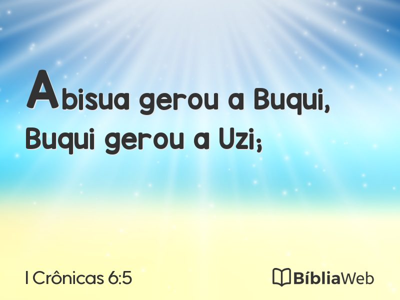 I Crônicas 6:5 em imagem para compartilhar