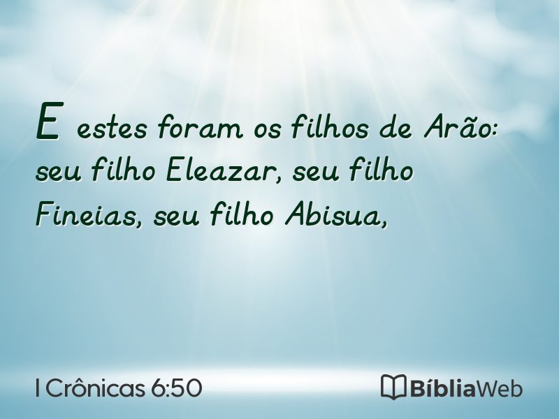 I Crônicas 6:50 em imagem para compartilhar