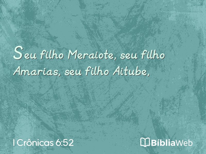 I Crônicas 6:52 em imagem para compartilhar