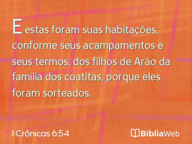 I Crônicas 6:54 em imagem para compartilhar