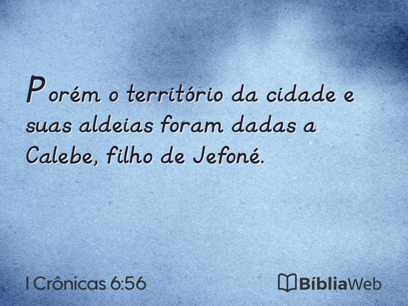 I Crônicas 6:56 em imagem para compartilhar