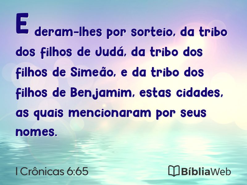 I Crônicas 6:65 em imagem para compartilhar