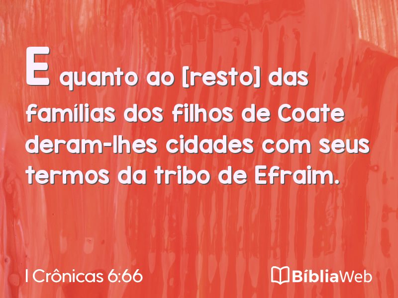I Crônicas 6:66 em imagem para compartilhar