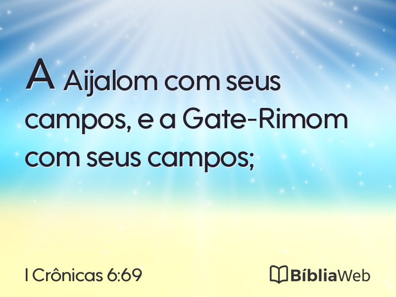 I Crônicas 6:69 em imagem para compartilhar