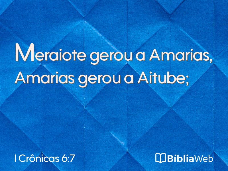 I Crônicas 6:7 em imagem para compartilhar