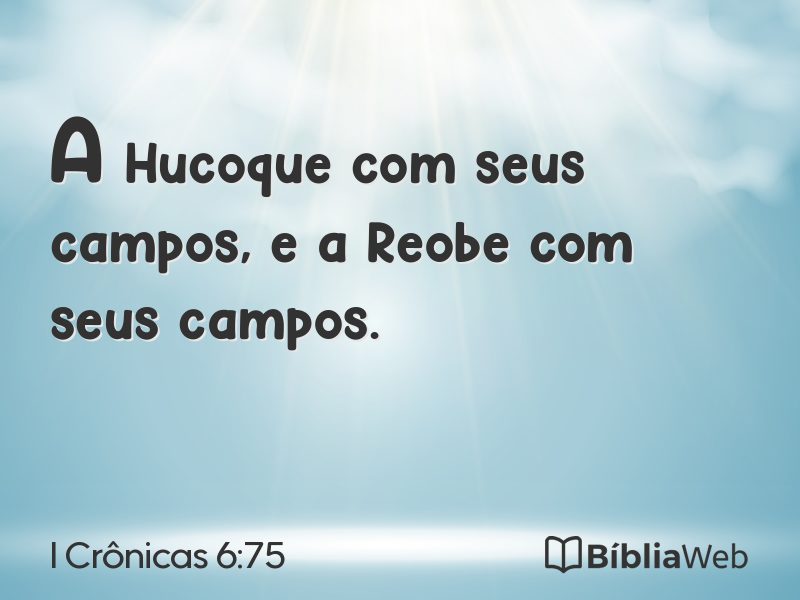 I Crônicas 6:75 em imagem para compartilhar