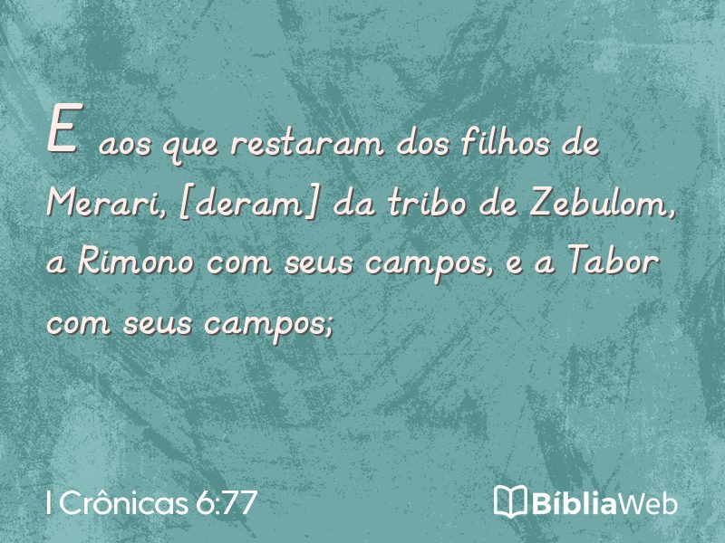 I Crônicas 6:77 em imagem para compartilhar