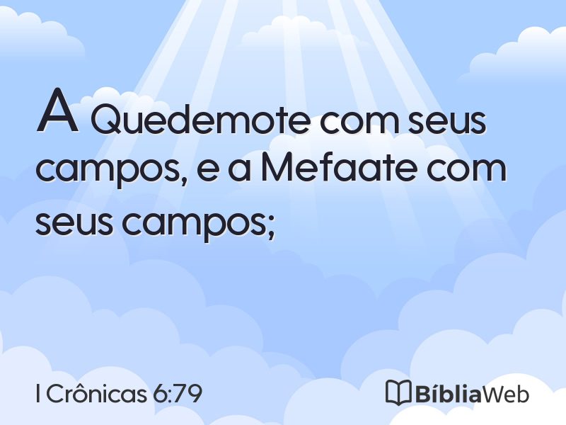 I Crônicas 6:79 em imagem para compartilhar