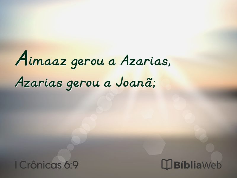 I Crônicas 6:9 em imagem para compartilhar