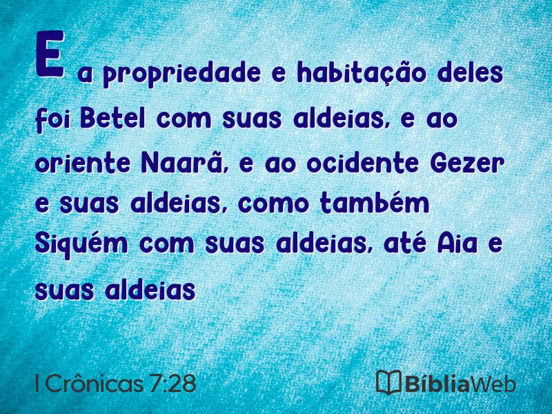 I Crônicas 7:28 em imagem para compartilhar
