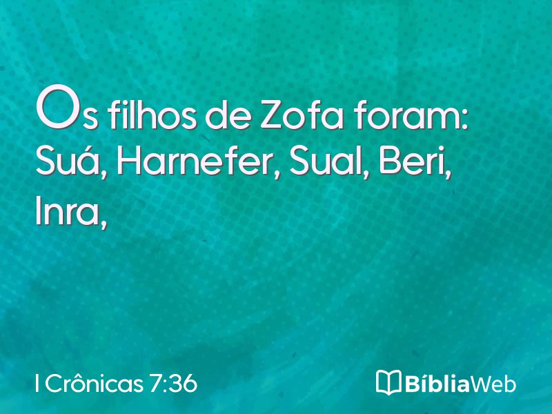 I Crônicas 7:36 em imagem para compartilhar