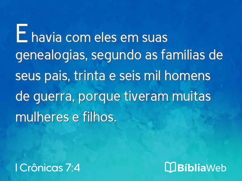 I Crônicas 7:4 em imagem para compartilhar